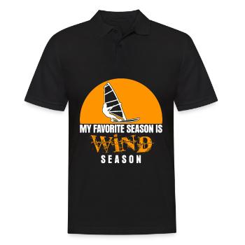 Windsurfing Season Windsurfen Windsurfer - Männer Poloshirt - Schwarz - Vorne - Kai (181cm)