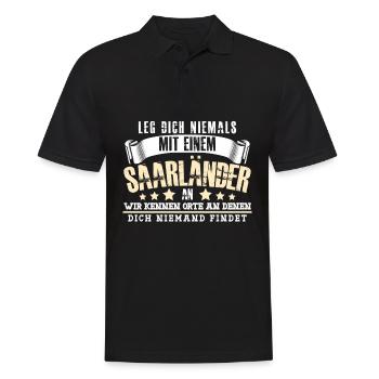 Saarländer Saarländisch Saarland - Männer Poloshirt - Schwarz - Vorne - Kai (181cm)