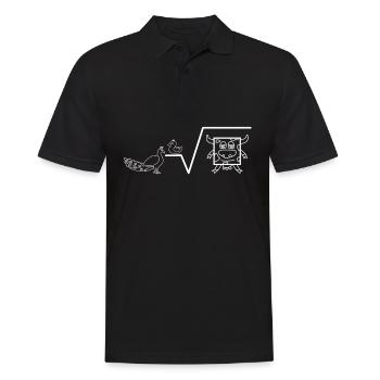 Peacock times duck root cow square math - Men's Polo Shirt - black - Front - Kai (181cm)