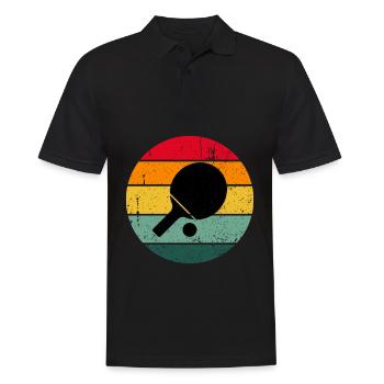 Vintage rétro ping-pong cadeau - Polo Homme - noir - Devant - Kai (181cm)
