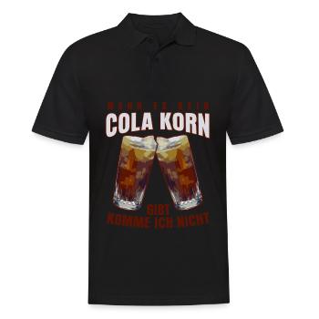 Cola Korn Alkohol Spruch Saufen - Männer Poloshirt - Schwarz - Vorne - Kai (181cm)