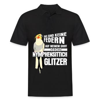 Nymphensittich Federn Nymphensittiche - Männer Poloshirt - Schwarz - Vorne - Kai (181cm)