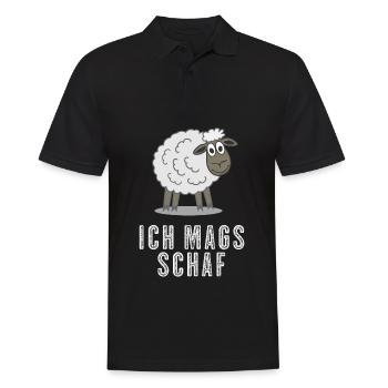 Schaf Scharf Wortspiel Schafe - Männer Poloshirt - Schwarz - Vorne - Kai (181cm)