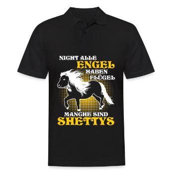 Shetty Shetland Ponys Pferd Shetlandpony - Männer Poloshirt - Schwarz - Vorne - Kai (181cm)