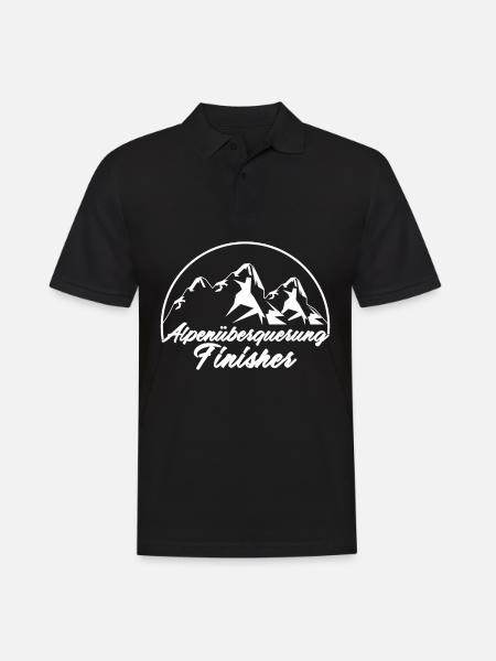 Alpenüberquerung Finisher Alpen - Männer Poloshirt - Schwarz