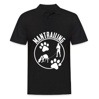 Mantrailing Suchhund Fährtenhund - Männer Poloshirt - Schwarz - Vorne - Kai (181cm)