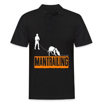 Mantrailing Chien de sauvetage chien traqueur - Polo Homme - noir - Devant - Kai (181cm)