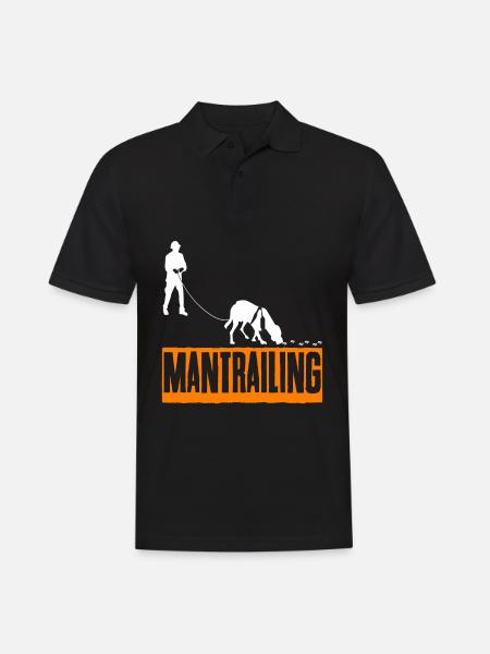 Mantrailing Rettungshund Fährtenhund - Männer Poloshirt - Schwarz
