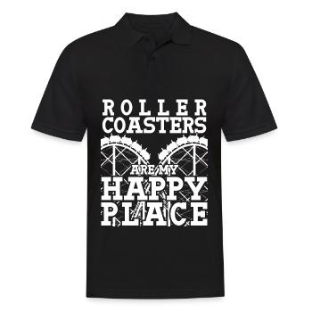 Roller Coaster Kirmes Roller Coasters - Men's Polo Shirt - black - Front - Kai (181cm)