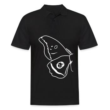 Moth Outline Wing Moth - Men's Polo Shirt - black - Front - Kai (181cm)