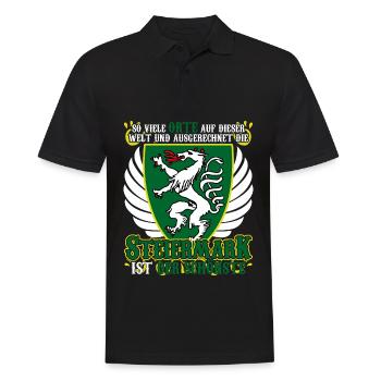 Steiermark Urlaub Österreich Steirer - Männer Poloshirt - Schwarz - Vorne - Kai (181cm)