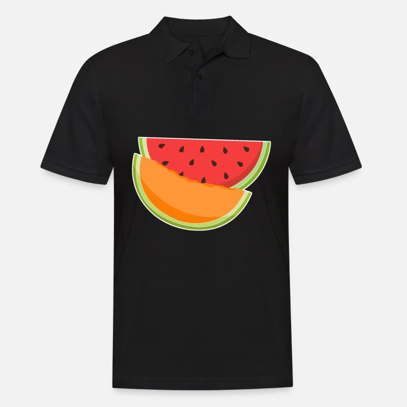Wassermelone Melone Watermelons - Männer Poloshirt - Schwarz