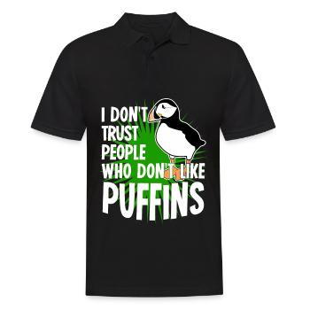 Puffin saying puffin - Men's Polo Shirt - black - Front - Kai (181cm)