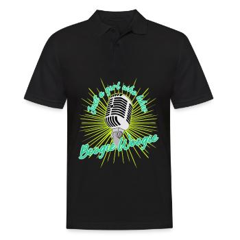 Boogie Woogie Swing Party - Men's Polo Shirt - black - Front - Kai (181cm)