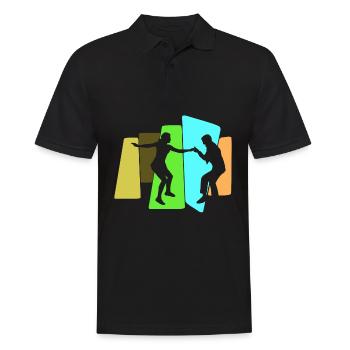 Boogie Woogie Swing Danse rétro - Polo Homme - noir - Devant - Kai (181cm)