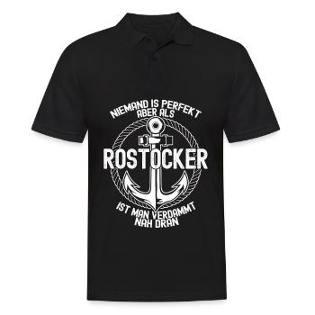 Rostock Rostocker - Männer Poloshirt - Schwarz - Vorne - Kai (181cm)