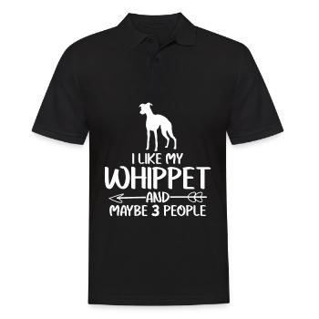 Whippet Spruch Witz Hund Windhund - Männer Poloshirt - Schwarz - Vorne - Kai (181cm)