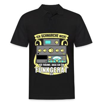 Amateurfunk Schnarchen Amateurfunker - Männer Poloshirt - Schwarz - Vorne - Kai (181cm)