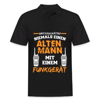 Amateurfunk Funkgerät Amateurfunker - Männer Poloshirt - Schwarz - Vorne - Kai (181cm)