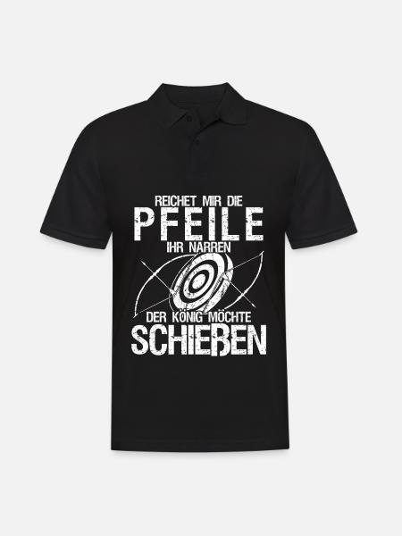 Recurvebogen Langbogen Bogenschießen - Männer Poloshirt - Schwarz