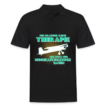 Modellflug Modellflieger Modellflugzeug - Männer Poloshirt - Schwarz - Vorne - Kai (181cm)