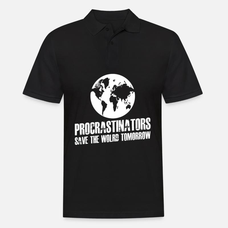 Les procrastinateurs étudient la procrastiner - Polo Homme - noir