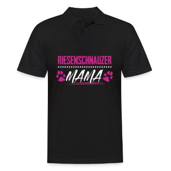 Riesenschnauzer Mama Spruch Schnauzer - Männer Poloshirt - Schwarz - Vorne - Kai (181cm)