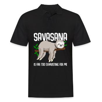 Savasana Sloth Yoga - Polo Homme - noir - Devant - Kai (181cm)