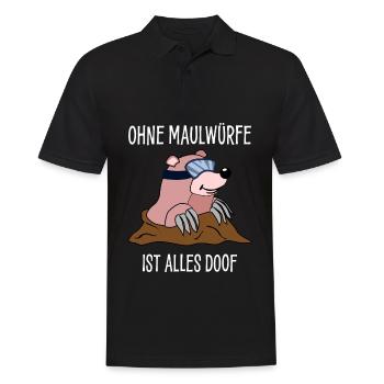 Maulwurf Maulwurfshügel Maulwürfe - Männer Poloshirt - Schwarz - Vorne - Kai (181cm)