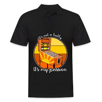 Pinball Retro Pinball Machine Pinball - Men's Polo Shirt - black - Front - Kai (181cm)