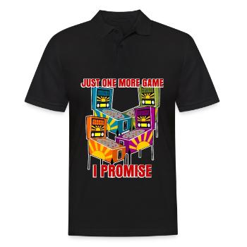 Pinball Flipperautomat Witz mit Flipper - Männer Poloshirt - Schwarz - Vorne - Kai (181cm)