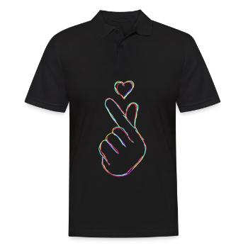 Kpop Fingers Korean Popmusik K-Pop - Männer Poloshirt - Schwarz - Vorne - Kai (181cm)