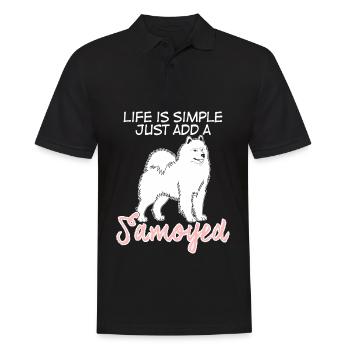 Samojede dog Samoyede Samoyed Hunde Hund - Männer Poloshirt - Schwarz - Vorne - Kai (181cm)