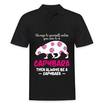 Capybara Saying Capybara Capybaras - Men's Polo Shirt - black - Front - Kai (181cm)