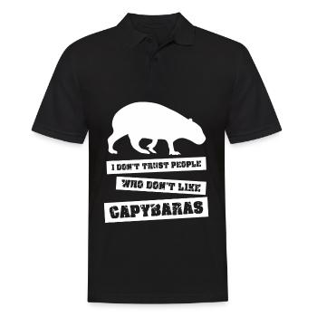 Capybara Jokes Capybara Capybaras - Men's Polo Shirt - black - Front - Kai (181cm)