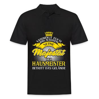 Hausmeister lustig Facility Manager - Männer Poloshirt - Schwarz - Vorne - Kai (181cm)