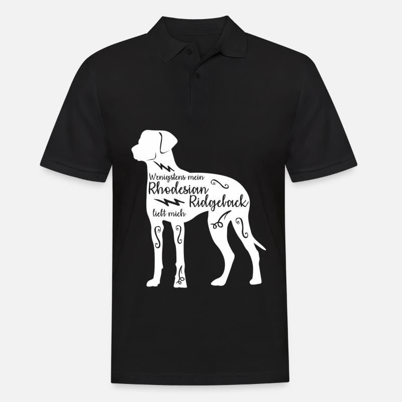 Rhodesian Ridgeback Spruch mit Hund - Männer Poloshirt - Schwarz