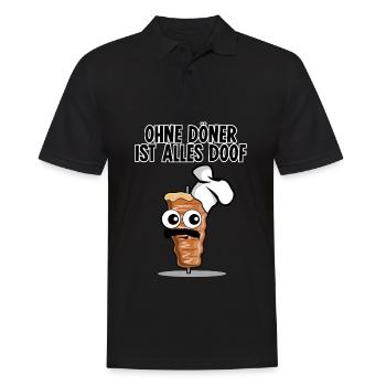 Döner Kebab - Männer Poloshirt - Schwarz - Vorne - Kai (181cm)