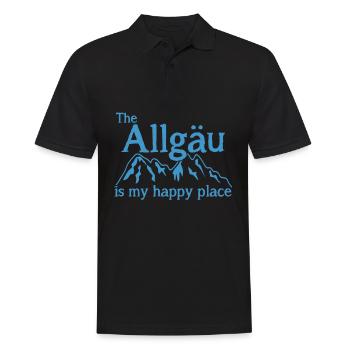 Allgäu Allgäuer - Männer Poloshirt - Schwarz - Vorne - Kai (181cm)