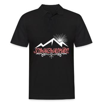 Schwarzwald Mädel Frau Schwarzwaldbub - Männer Poloshirt - Schwarz - Vorne - Kai (181cm)