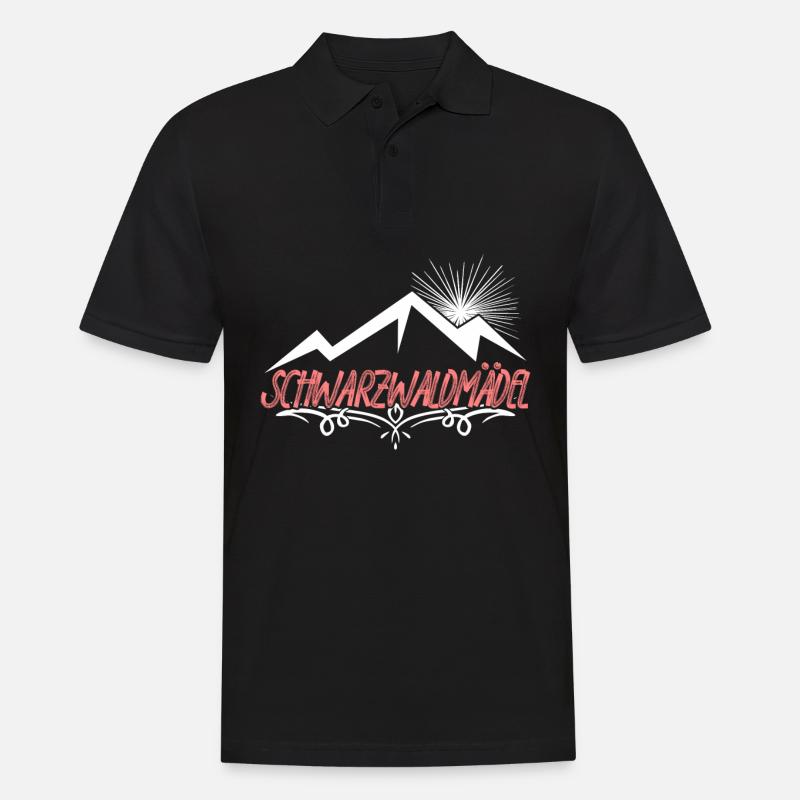 Schwarzwald Mädel Frau Schwarzwaldbub - Männer Poloshirt - Schwarz