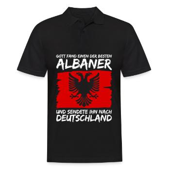 Albanien Albanische Flagge Albaner - Männer Poloshirt - Schwarz - Vorne - Kai (181cm)
