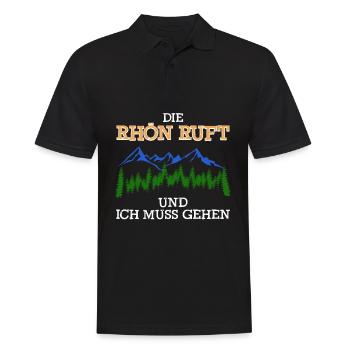 Rhön ruft Wandern Spruch Rhöner Berge - Männer Poloshirt - Schwarz - Vorne - Kai (181cm)