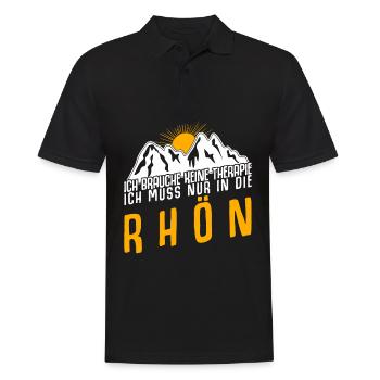 Rhön Wandern Klettern Rhöner Berge - Männer Poloshirt - Schwarz - Vorne - Kai (181cm)