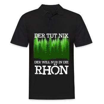 Rhön Wandern Der tut nix Rhöner Berge - Männer Poloshirt - Schwarz - Vorne - Kai (181cm)