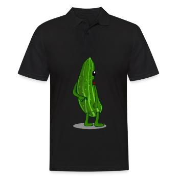 Regardé dans Concombre Regardé dans - Polo Homme - noir - Devant - Kai (181cm)