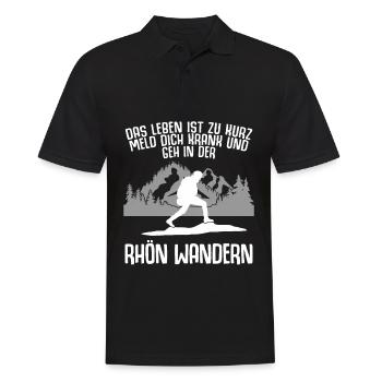 Rhön Wandern und Rhöner Berge - Männer Poloshirt - Schwarz - Vorne - Kai (181cm)