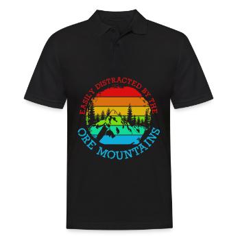 Erzgebirge Ore Mountains Erzgebirger - Männer Poloshirt - Schwarz - Vorne - Kai (181cm)