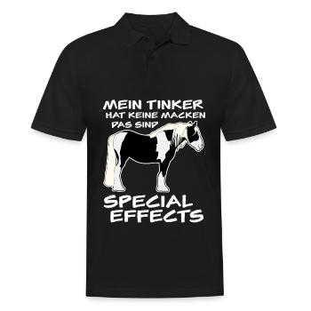 Irish Tinker Reiten Pferd Pferde - Männer Poloshirt - Schwarz - Vorne - Kai (181cm)