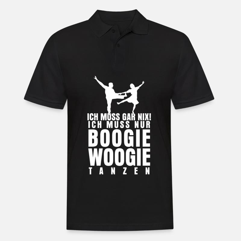 Boogie Woogie Spruch Witz Tänzer - Männer Poloshirt - Schwarz